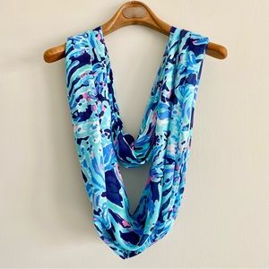 Lilly Pulitzer Blue and Pink Scarf